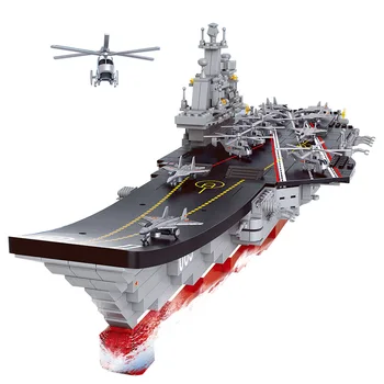 Sluban Militære ubåd sæt båd hangarskibe krigsskib model byggesten skib 3D Konstruktion Mursten Barn gave legetøj