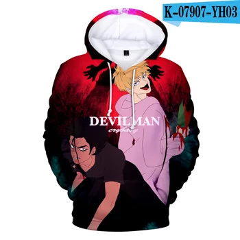 Japan Animationsfilm Devilman Crybaby Debiruman Hættetrøjer kids Sweatshirt Tendens Mænd/kvinder Tøj Drenge/piger Devilman Tøj