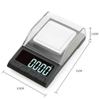 USB-Opladning, Digital Skala 10/20/50/100g Høj Præcision Smykker Vejer Balance Elektroniske Skala Med Vægtning Platform
