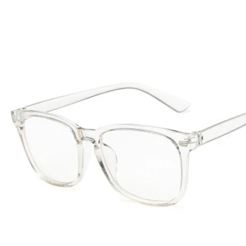 Vintage firkantede briller kvinder brand designer retro behageligt lys briller ramme sort transparent-brillerne almindeligt spejl