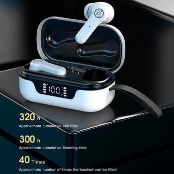 ANC Pro Bluetooth-V5.1 Headset Active Noise Cancelling Hovedtelefoner Med Opladning Max Wireless Touch Kontrol Øretelefoner TWS Øretelefon