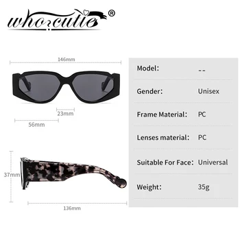 Vintage Cat Eye Solbriller Kvinder 2020 Brand Design Leopard skildpaddeskjold Ramme Punk Sol Briller Mænd Retro Røde Nuancer UV400 S319