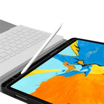 Russisk spansk Tastatur taske til iPad Pro 11 2018 2020 Blyant Indehaveren Tilfælde Dække A1979 A1980 Tilfældet med Tastatur Læder Funda
