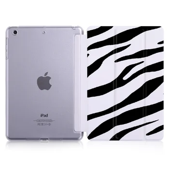 Ipad 2 3 4 Hvid PU Læder Hårdt Tilbage Sag Zebra Striber Beskyttende Dække For 2020 iPad Pro 11 12.9 10.5 7.9 tommer Mini 1 2 3 5