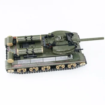 WW2 Militære Sovjetiske T-34 kampvognen byggesten Rusland Militære WW2 Tank hær Soldat Tal Våben pistol Mursten Legetøj For børn