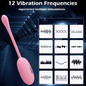 Smart App Control Vibrator Æg 12Frequency Vibrerende Hoppe Æg Elektrisk Stød Vibrator-G-spot Stimulation SM Voksen Spil, Sex Legetøj