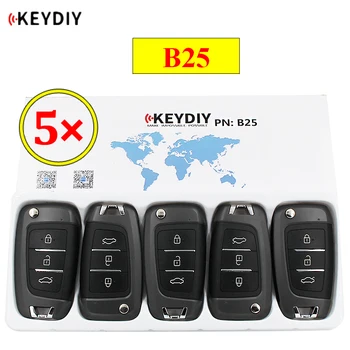 5pcs/masse KEYDIY B-serien B25 3-knappen universal KD fjernbetjening til KD200 KD900 KD900+ URG200 KD-X2 mini-KD