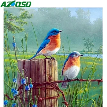 AZQSD Diamant-Mosaic Blue Bird 5D Diy Diamant Maleri Dyr, Håndarbejde Fuld Square Bor Diamant Broderi Naturlige Hjem Indretning