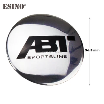 4 x Bil Styling 3D Metal Aluminium Legering Hjul Center Cap Klistermærker Hjul navkapslen Decals Emblemer Badges til ABT Sportsline