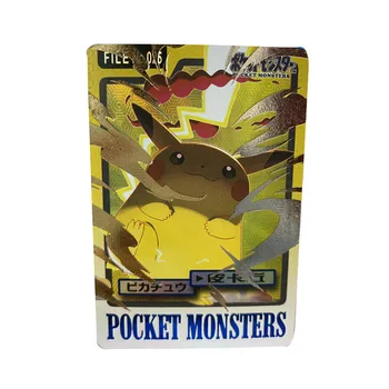 SPIL Pokemon-Kort Forgyldning Sølv Stempling Ukendt Totem Gamle Relikvier Mew Pikachu Flash Card Samling Gave Børn Pokemon Legetøj