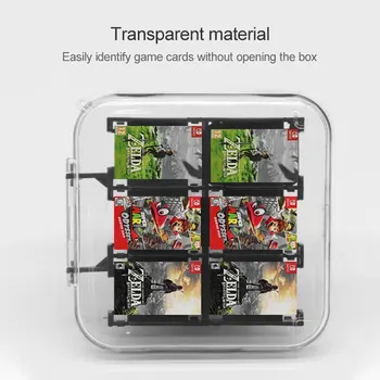 Spil Kort Sag Bærbare Beskyttende ABS Hard Shell Spil Kort Opbevaring Kasse Med 12 spilkassetter Holder Til Nintendo Skifte