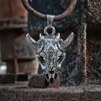 EYHIMD Gotiske Tantrisme davidsstjerne Symbol Djævelen Får Dødningehoved Vedhæng Punk Rustfrit Stål Biker Smykker