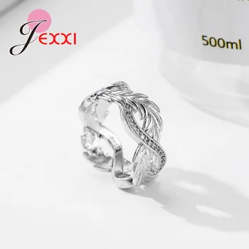 Smukke Skinnende Irreguar Hvede Strip Form Finger Ring Ægte 925 Sterling Sølv Smykker For Kvinden, Piger, Dame Gave