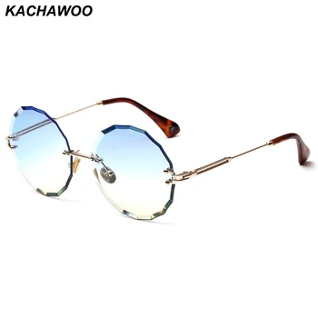 Kachawoo blå gradient linse solbriller kvinder farve linse sort brune runde solbriller til damer hot salg kvinder gaveartikler