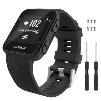 Se bandet for Garmin Foreruner 35 GPS Løb Smart Silikone Strap Watch Band til Garmin Forerunner 35 Armbånd Med Værktøj Skrue