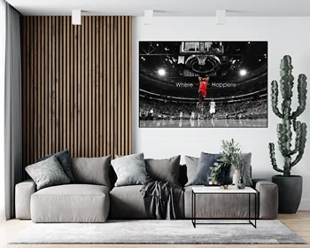 Nba Basketball-Legende, Kobe Bryant, Lebron James Karry Stjernede Home Decor Væg Kunst, Stue Høj Kvalitet Nba-Plakaten Mærkat