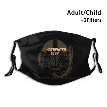 Uwr Maske Genanvendelige Munden Ansigt Maske Med Filtre Børn Undervands Rugby Swimmingpool Adrenalin Vandsport Høj Ilt Bold