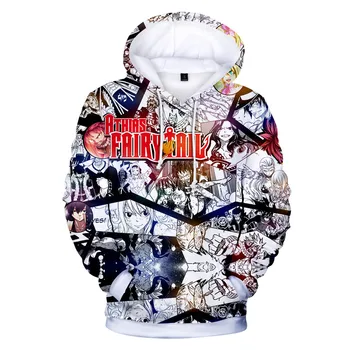 Hot cute Fairy Tail Hættetrøjer Mænd/kvinder Mode 3D-Print Harajuku Streetwear Hiphop Fairy Tail Mænd Hættetrøjer og Sweatshirt