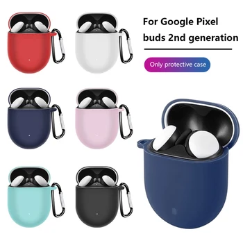 For Google Pixel Knopper 2 Silikone etui Trådløse Bluetooth Hovedtelefoner Headset Opladning Dæksel Med Anti-tabte Krog