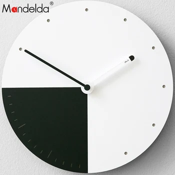 Mandelda Designer Wall Clock Pendule Murale Dekorative Metal Ure Digital Wall Clock Decoracion Vintage Madera Casa Para