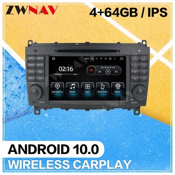 Android-10.0 Car multimedia Afspiller til Mecerdes Benz C - W203 2004-2007 CLK W209 2004-2005 audio radio auto stereo IPS head unit