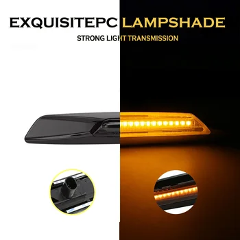 2X LED Amber Dynamisk Side Markør For BMW E61 E46 E90 X3 E83 E82 E60 E81 E92 E82 E91 120D blinklyset Sekventiel Blinklys Lys