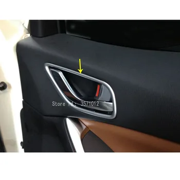 Mazda CX-5 CX5 2013 2016 bil beskytte detektor stick trim ABS chrome dør indre indbygget håndtag skål armlæn del 4stk