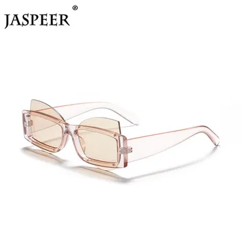 JASPEER Steampunk Cat Eye Solbriller Kvinder Retro Rektangel Sol Briller UV400 Kørsel Mænd Punk Briller Mode Eyewear