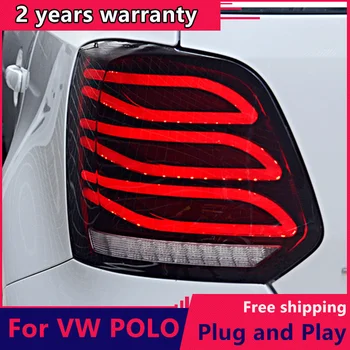 LED baglygten for Volkswagen VW POLO 2009 - 2018 LED baglygte DRL dynamisk Signal Bremse Reverse Light auto Tilbehør