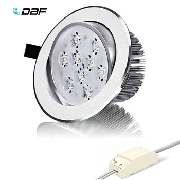 [DBF]Justerbar Vinkel Sølv Krop Dæmpbar LED Forsænket Loft Downlight 3W 4W 5W 7W 9W 12W 15W LED Spot Light AC90-265V Hjem