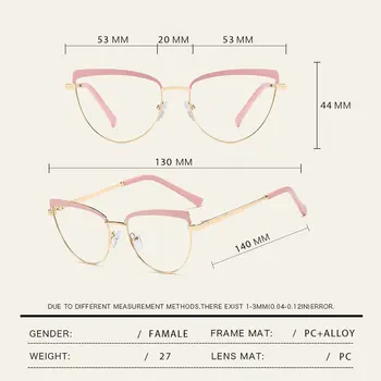2020 Nye Mode-Cat Eye Briller Kvinder Frame Briller Computer Vintage Klar Linse Nærsynethed Briller Optiske Syn Ramme