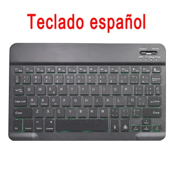 Baggrundsbelyst spansk Tastatur taske Til iPad Mini 5 4 9.7 2017 2018 5th 6th Luft 1 2 3 2019 3rd Pro 10.5 11 2018 2020 10.2 7 8 Gen