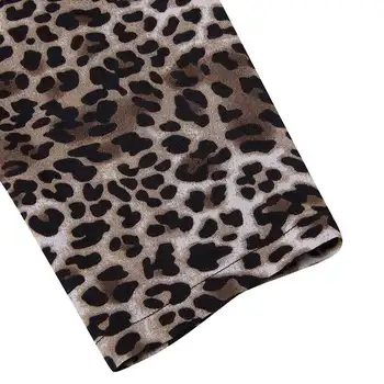 VONDA 2021 Kvinder Leopard Bluser Sexet langærmet Vintage Print Bluse Kvindelige Kontor-Shirt Løs Asymmetrisk Lang Top Plus Størrelse
