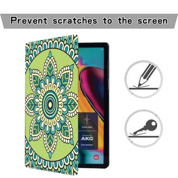 For Samsung Galaxy Tab/Tab S6 Fanen E S5E Tablet Mandala Læder Stand Let Slip Modstand etui