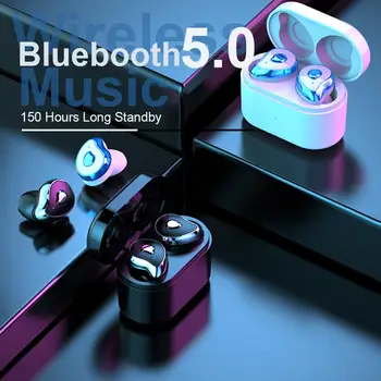 Bluetooth-5.0 Øretelefoner TWS Trådløse Sport Øre Vandtæt Stereo Hovedtelefoner Binaural med Opladning Boks til Samsung Galaxy Knopper