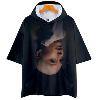 Nye 2019 drop shopping 3D Ariana Grande Hætteklædte shirts til Mænd/Kvinder sommeren Afslappet Harajuku hættetrøjer Korte Ærmer Tøj