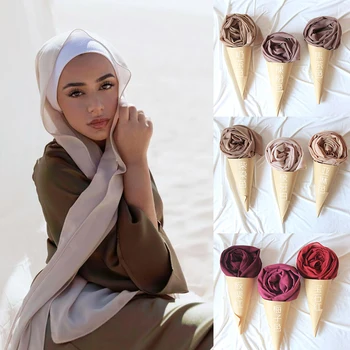 Almindelig Chiffon Tørklæde Kvinder, Hijab Headwrap Muslimske Mode Hijab Hoved Tørklæder Islamiske Lange Tørklæder og Sjaler Voile Femme Musulman