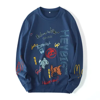 Harajuku Sweatshirts Mænd Oversize Trøjer Store Størrelser Herre Tøj og Hættetrøjer Japansk Streetwear til Mænd Hip Hop Pullovere Plus 8xl