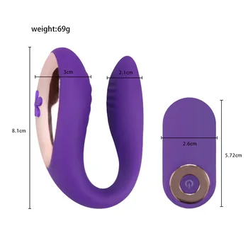 Dobbelt Head Vibrator-G-spot Orgasme Vibrator Trådløs Fjernbetjening Opladning Sexet Legetøj Sex Shop Til Voksen Kvinde, Par