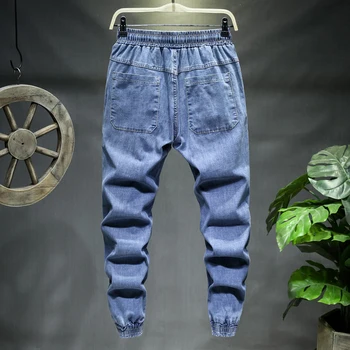 Plus Størrelse 7XL 8XL 9XL 10XL Mænds Jeans Mode Afslappet Jogger Harem Denim Bukser 3 Farver Hip Hop Splejse Slank Mand Bukser
