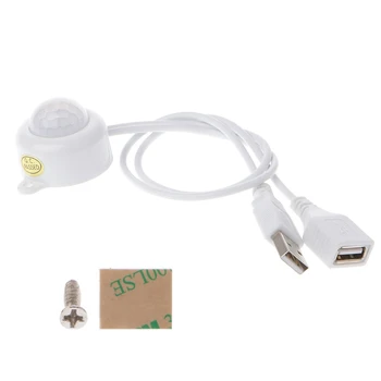 USB LED lysbånd Skifte DM5-24V Menneskelige Krop Infrarød-PIR-bevægelsesføler Tænder