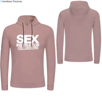 Sex-Instruktør Sjove Kreative Vintage Hoodie Mænd 2020 Nye Sommer Fuld Ærme Hooded Cotton Casual Sweatshirt