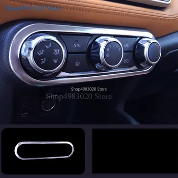 For Nissan Spark 2017-2019 Center Kontrol Konsol Rotary Switch Knap Cover Frame Trim Panel Rustfrit Stål Tilbehør Til Bilen