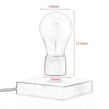 BOCHSBC Kreative Design Magnetiske Levitatin bordlampe, Træ-Base Skrivebord Lys Lampara til Soveværelset, stuen Undersøgelse Unik Gave