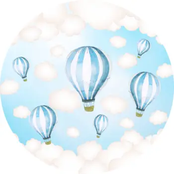 Allenjoy luftballon runde baggrund dække dåben sky sky, baby shower barn fødselsdagsfest brugerdefineret baggrund photocall