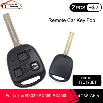 KEYECU 3STK 3-Knappen Fjernbetjening Udskiftning Bil Key Fob 314.4 MHz for Lexus RX330 RX350 RX400h RX450h TOY48 Blade FCC ID: HYQ12BBT