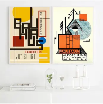 Plakater og Prints Bauhaus-Ausstellung 1923 Weimer udstillingsplakat Væg Kunst Billedet Lærred Maleri til Hjemmet Indretning