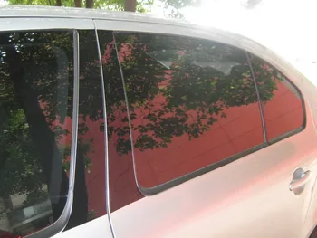 Auto midterste vindue trimmer B C søjle mærkat for Skoda Octavia A5 A7 ,6stk/set,,bil udvendig udsmykning tilbehør
