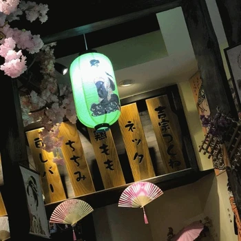 Gratis skibet Japanske ukiyo skønhed maleri Dekoreret papir lanterner brug i Japansk Restaurant，Papir lanterner er indrettet i cabaret