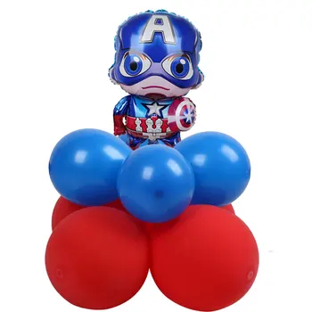 1 sæt MARVEL Spiderman Captain America Folie Balloner Kids Fødselsdag Part Dekorationer Baby Brusebad Balloner Børn Gaver